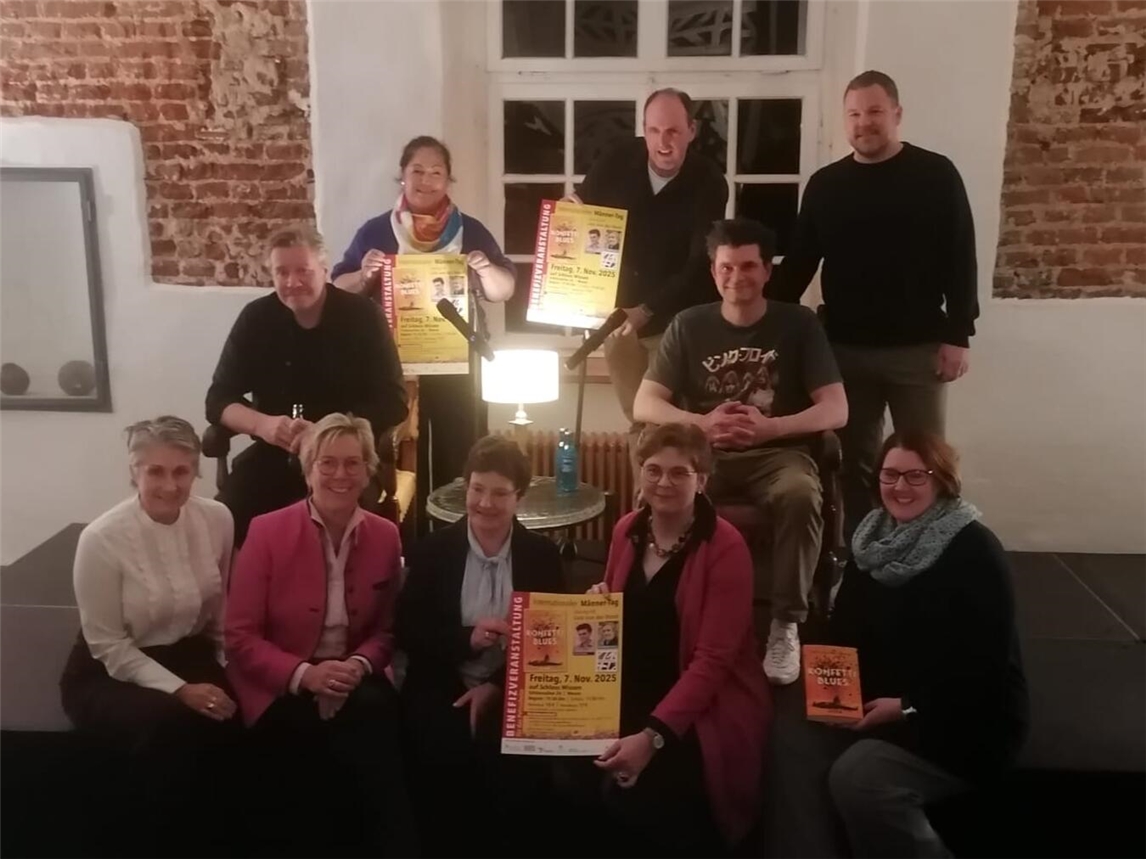 Die Veranstaltung mit Lutz van der Horst und Thilo Gosejohann fand auf Schloss Wissen statt.Foto: Gemeinde Weeze