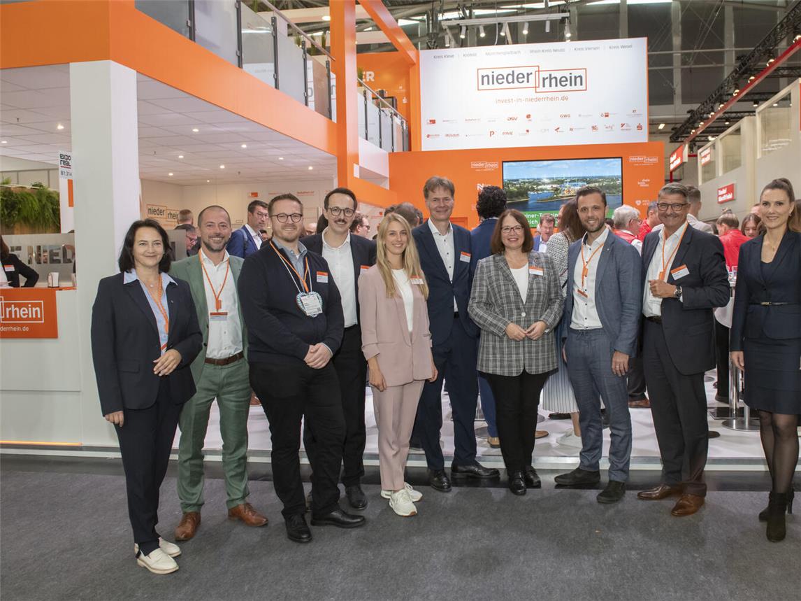 Die Vertreter aus dem Kreis Wesel auf der Immobilienmesse in München. Foto: Kreis Wesel