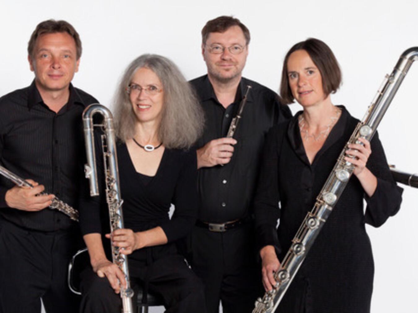 Die vier Flötisten bilden das „arcadie quartett“. Foto: privat