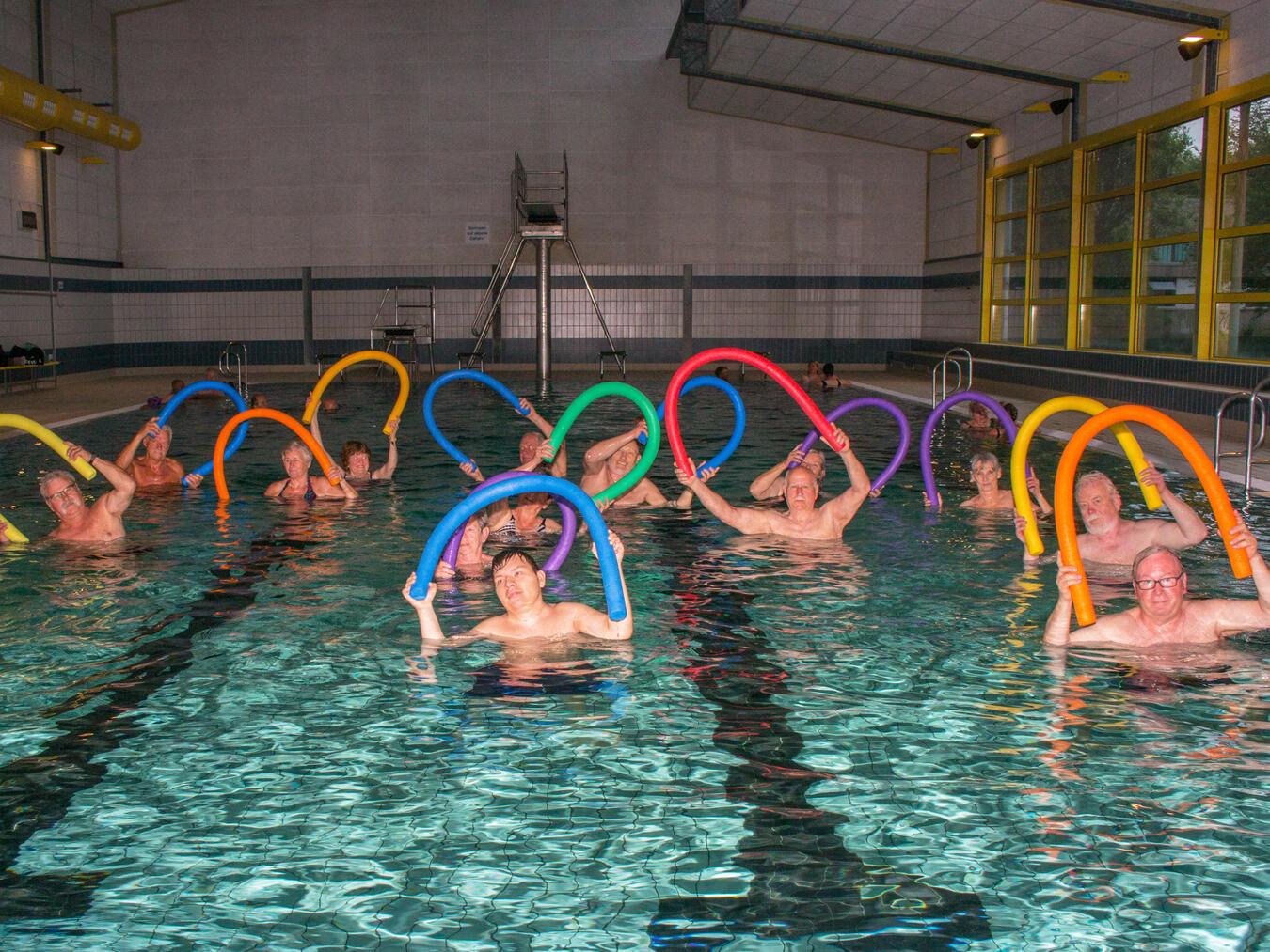 Die Wassergymnastik am Dienstag im Hallenbad ist eines der Kernangebote der BSG.Foto: BSG-Xanten/Randolf Vastmans