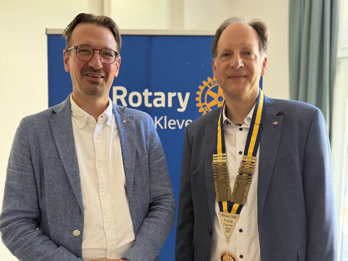 "Dirk Untiedt übergibt Rotary-Präsidentschaft an Dirk Baumann, Engagement in Kleve stärken, Foto: privat"