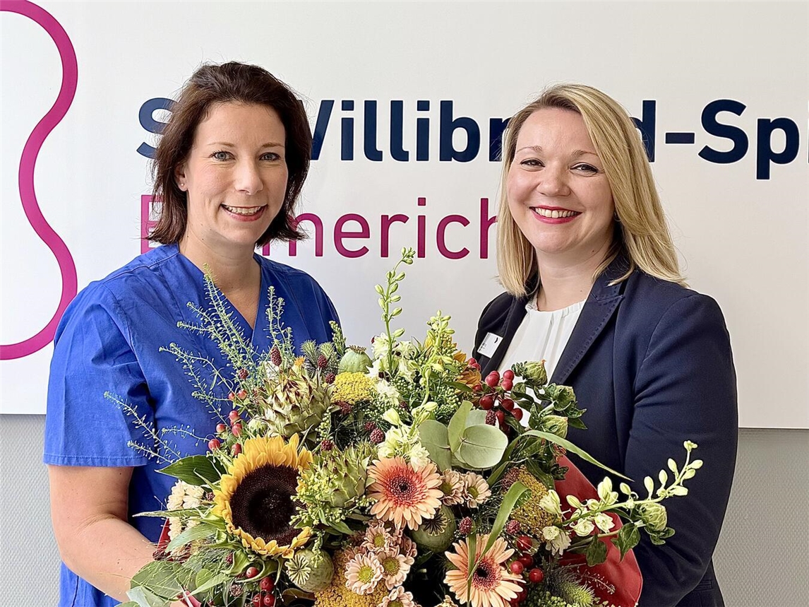 Dr. Wiebke Dohrn und Iris Nötling im St.-Willibrord-Spital Emmerich, Innere Medizin Leitung und Geschäftsführung.