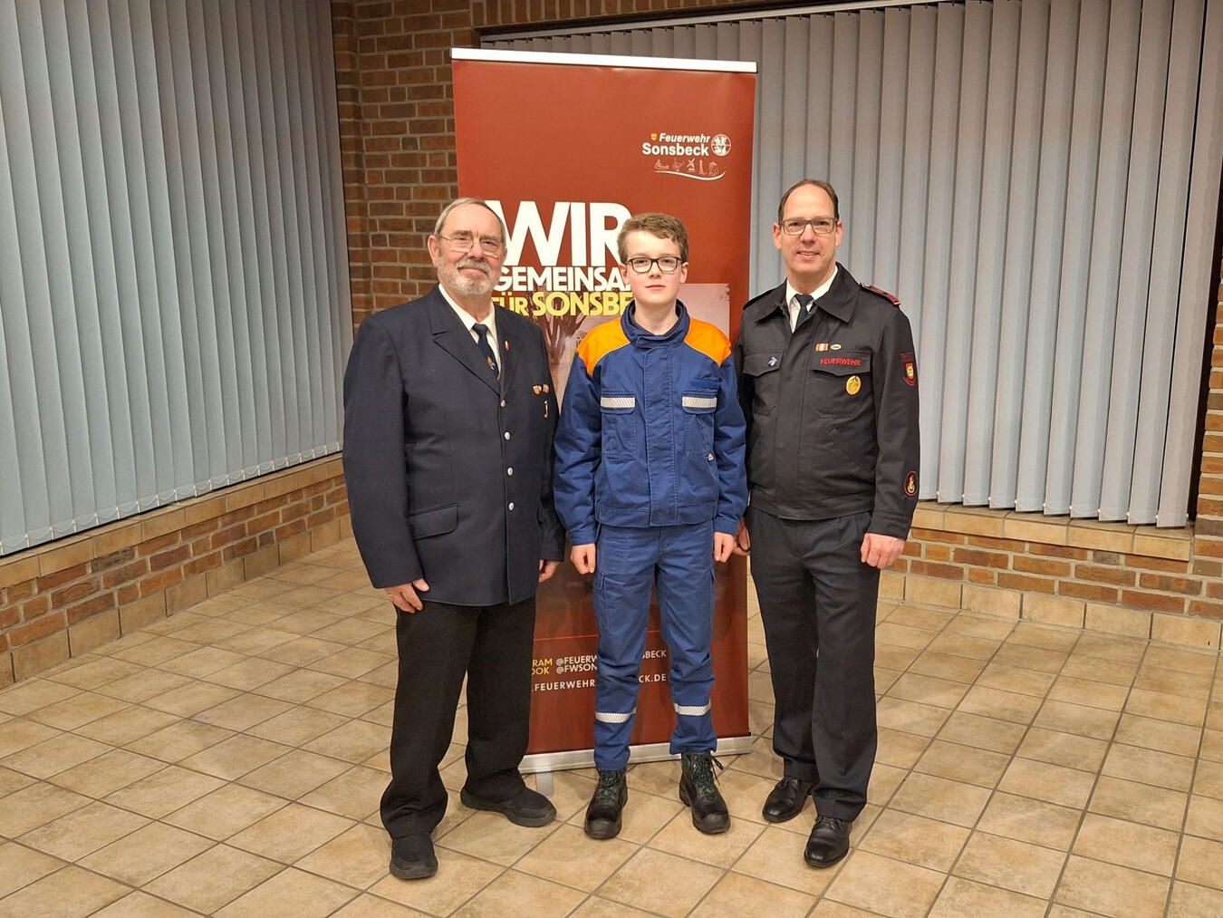 Drei Generationen für die Feuerwehr Sonsbeck: Familie Hanßen. 