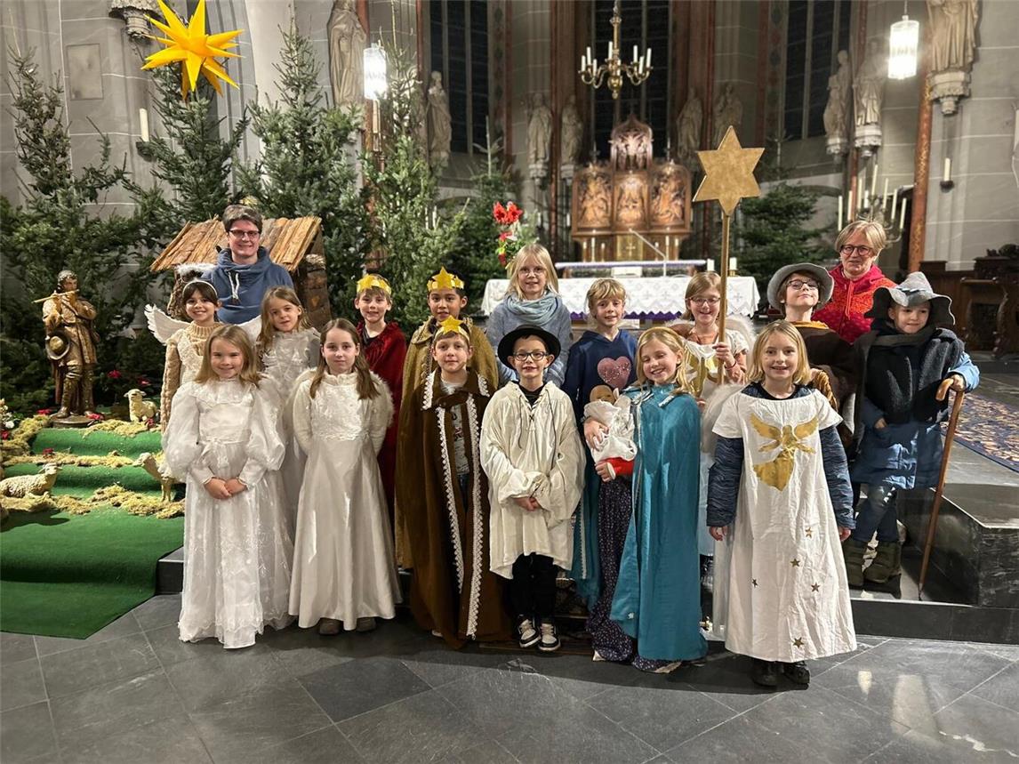 Eifrig haben die Kinder das Krippenspiel vorbereitet. Foto: privat