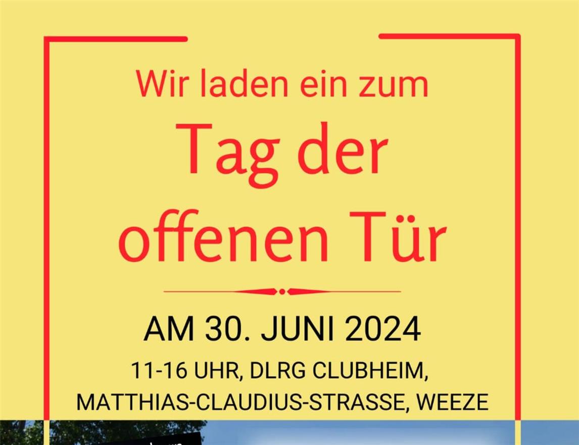 Ein attraktives Programm hat die DLRG Weeze für den Tag der offenen Tür vorbereitet.