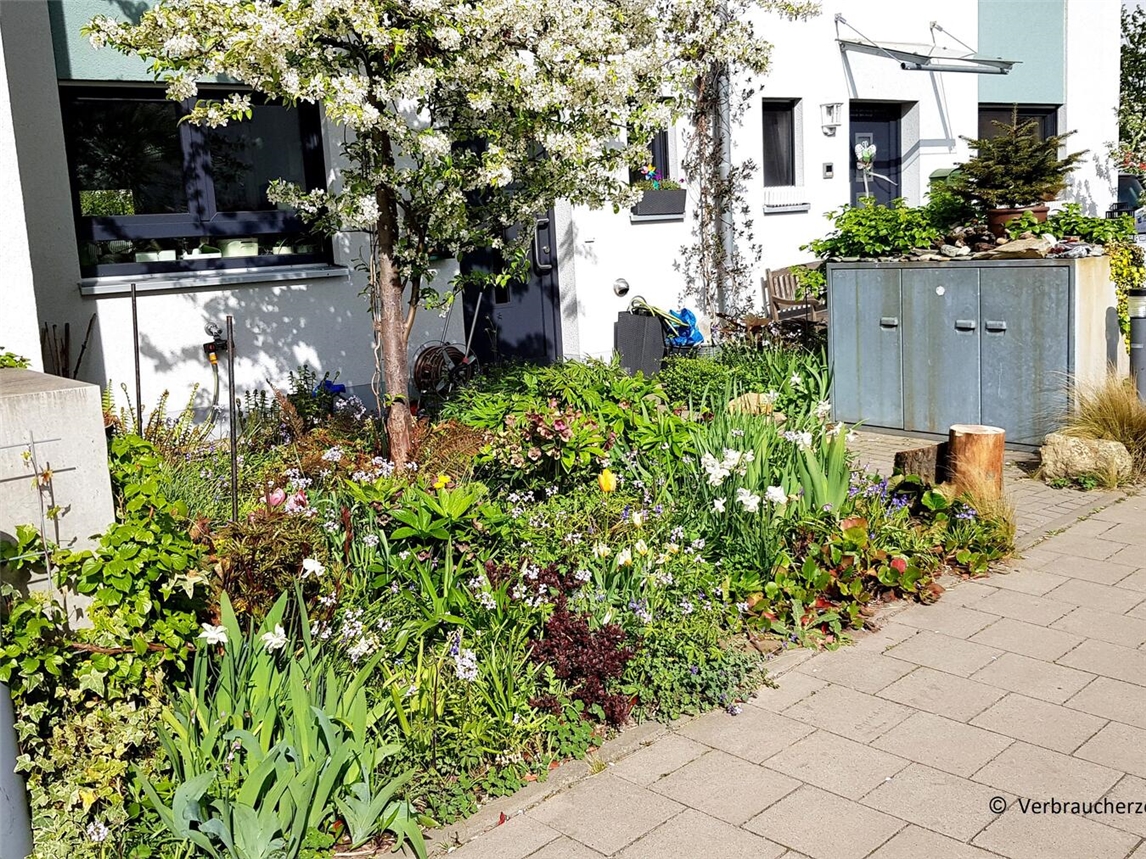 Ein Beispiel für eine klimaangepasste Vorgartengestaltung. Foto: Verbraucherzentrale NRW