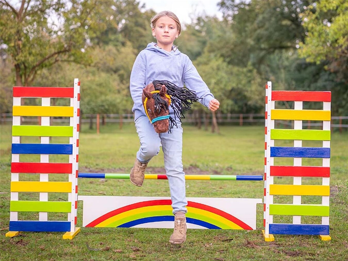 Ein Hobby Horsing-Schnuppertag findet am kommenden Sonntag im Westfälischen Pferdemuseum Münster statt. Foto. Anita Pawlaczyk/Pferdemuseum Münster 