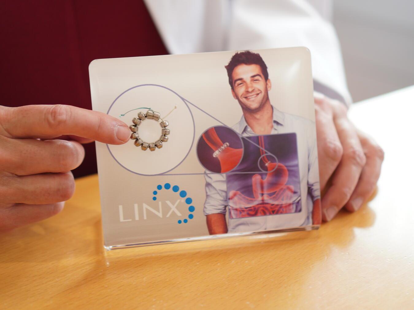 Ein Ring, der bei einer sogenannten Linx-Operation eingesetzt wird, um den Reflux zu verhindern.