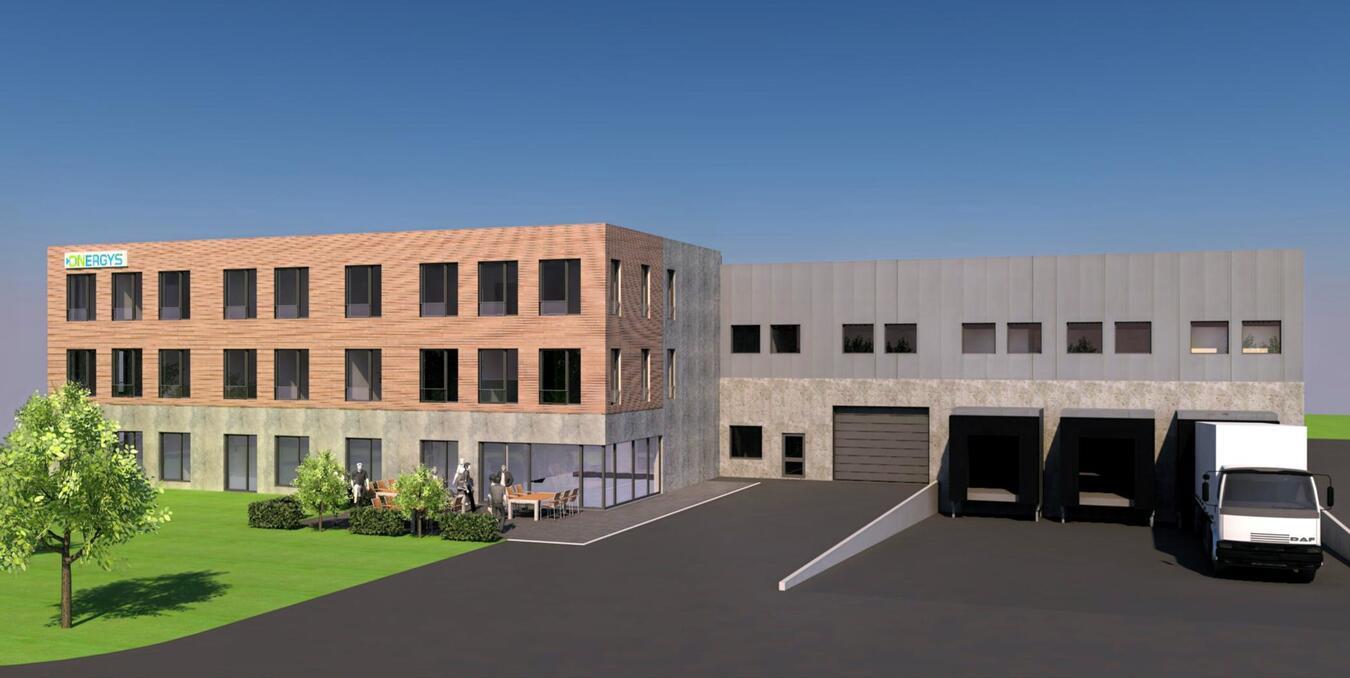 Eine Ansicht der neuen Firmenzentrale in Geldern.Grafik: Onergys