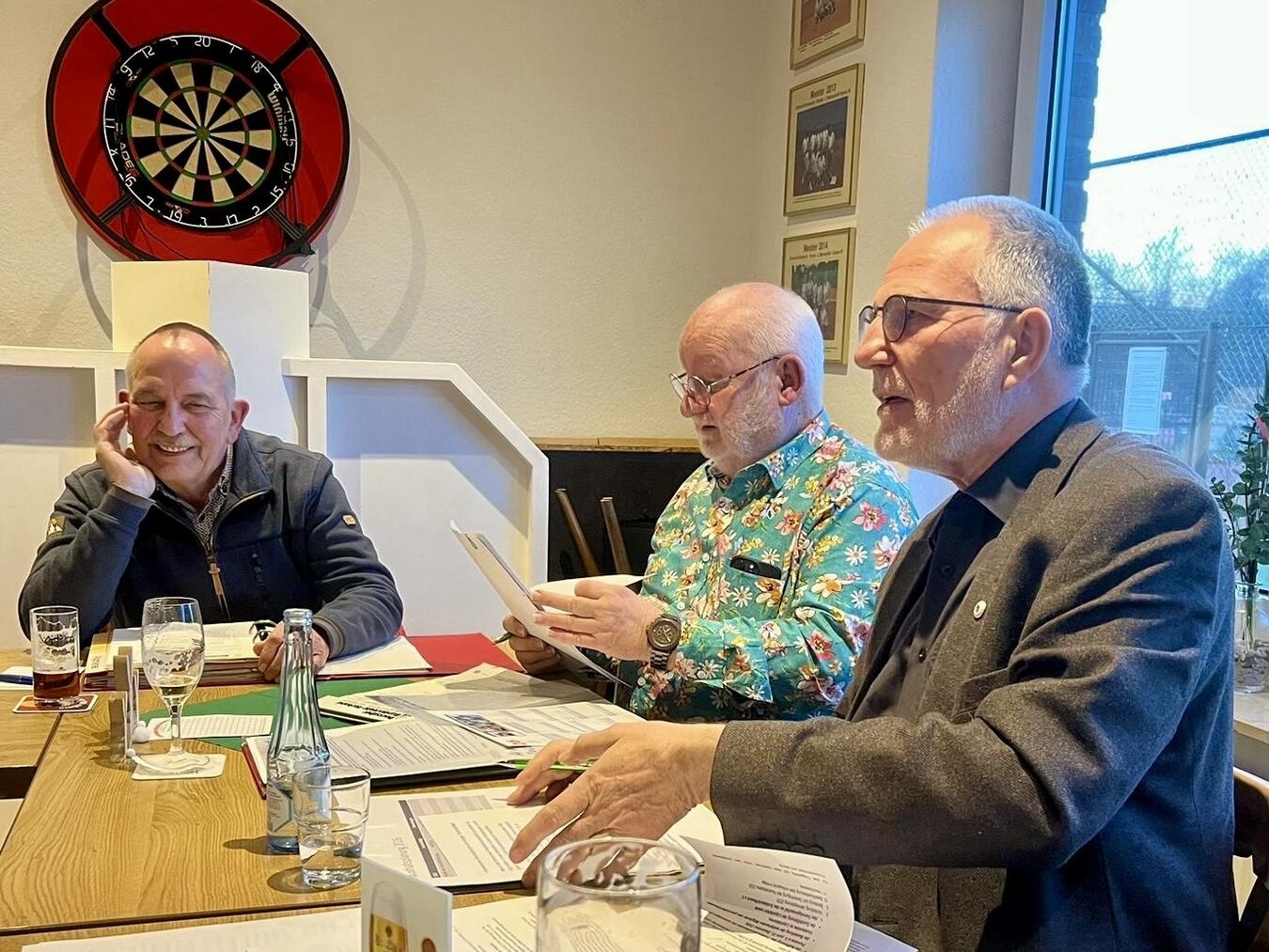 Eine letzte Jahreshauptversammlung mit (v. l.) Schatzmeister Klaus Hering, Schriftführer Rolf Wickermann und 1. Vorsitzender Joachim Sigmund. Foto: privat