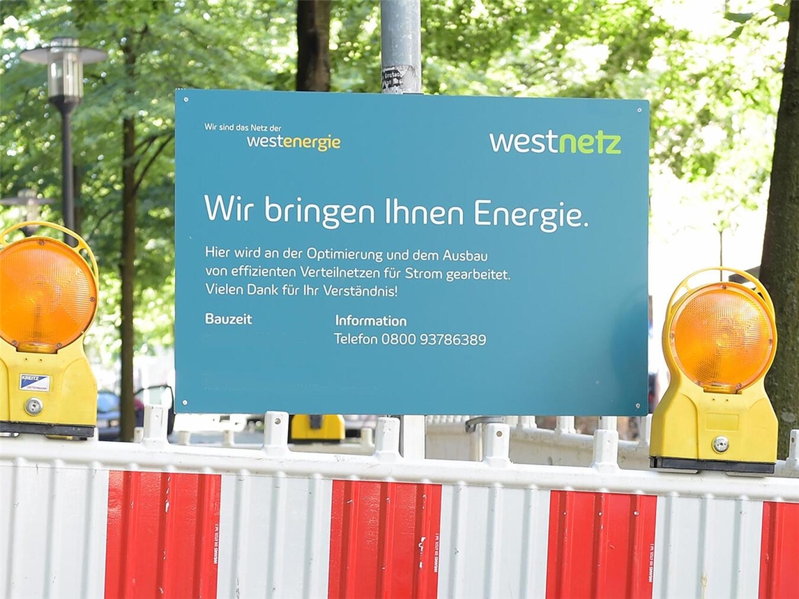 Eine Umleitung während der Bauarbeiten ist eingerichtet.Foto: Westnetz 