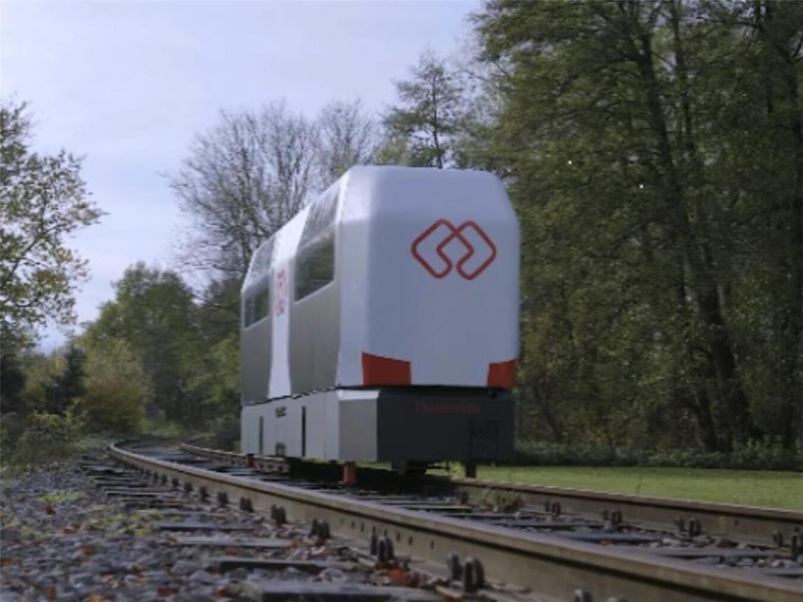 Einschienenbahntechnologie „Monocab“. Foto: Wehowsky/ TH OWL