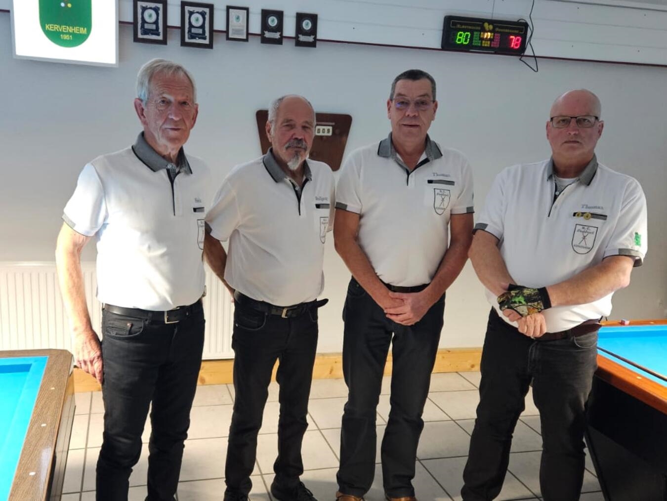 Entschied das Heimspiel für sich: die 2. Mannschaft mit (von links) Heinz Franzen, Wolfgang Pfitzner, Thomas Cholewa und Thomas Büchner. Foto: privat