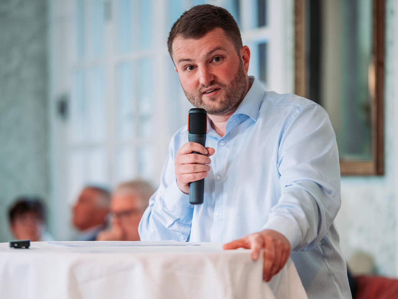 Frederik Paul bei seiner Rede vor der Delegiertenversammlung. Foto: CDU