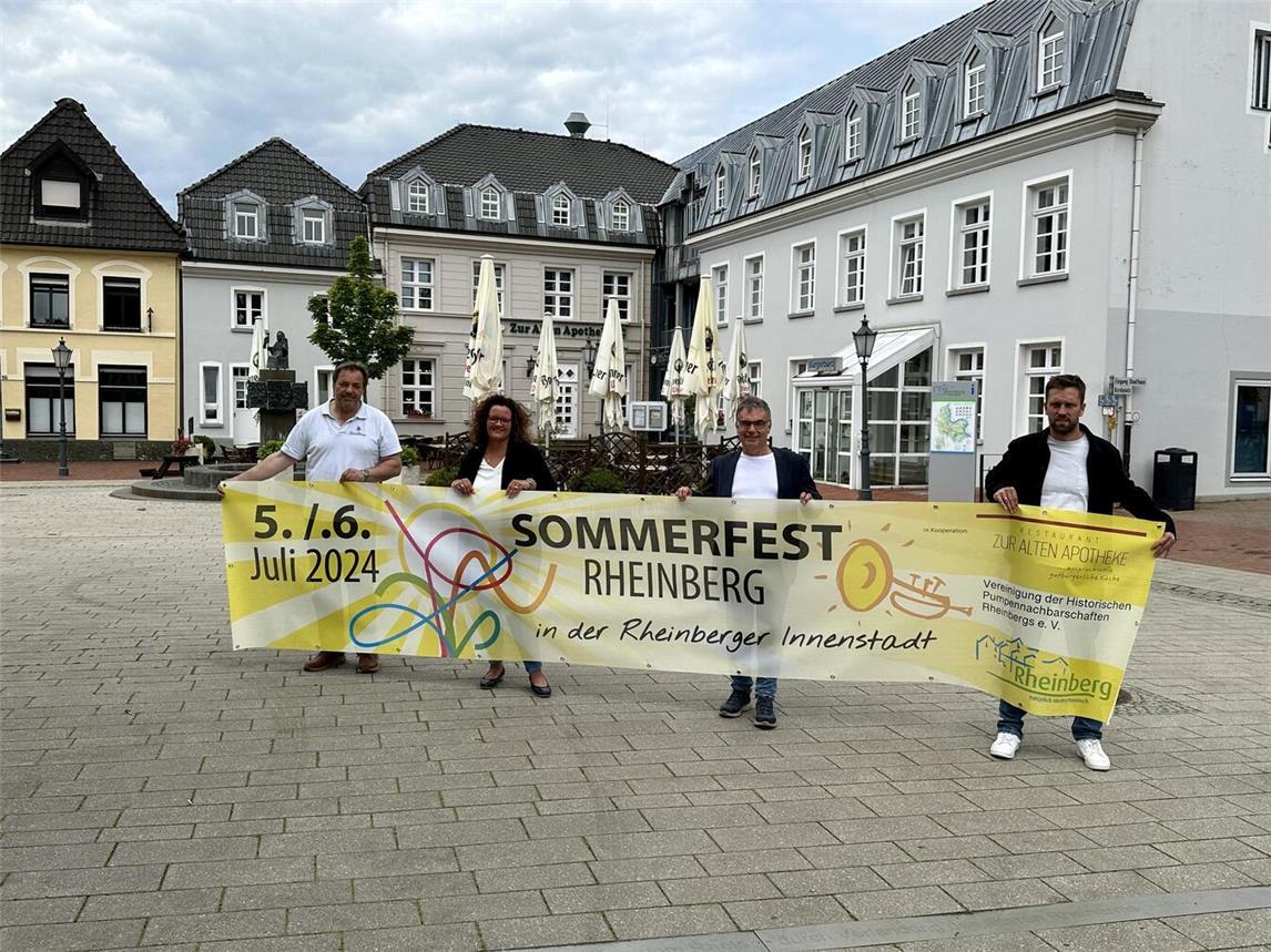 Freuen sich auf das Sommerfest: Oliver Prophet, Josie Schiffer, Dietmar Heyde und Dominik Baum (v.l.)NN-Foto: SP