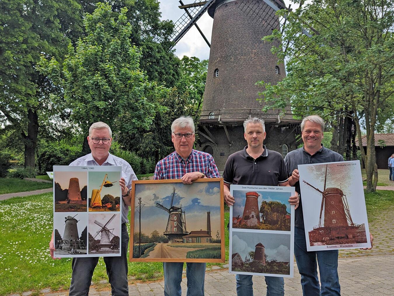 Freuen sich auf die Ausstellungseröffnung am Vatertag (v.l.): Andre Verhoeven, der Vorsitzende Heinz-Peter Kamps, Dietrich von Quistorp und Thomas Grütters.NN-Foto: vs