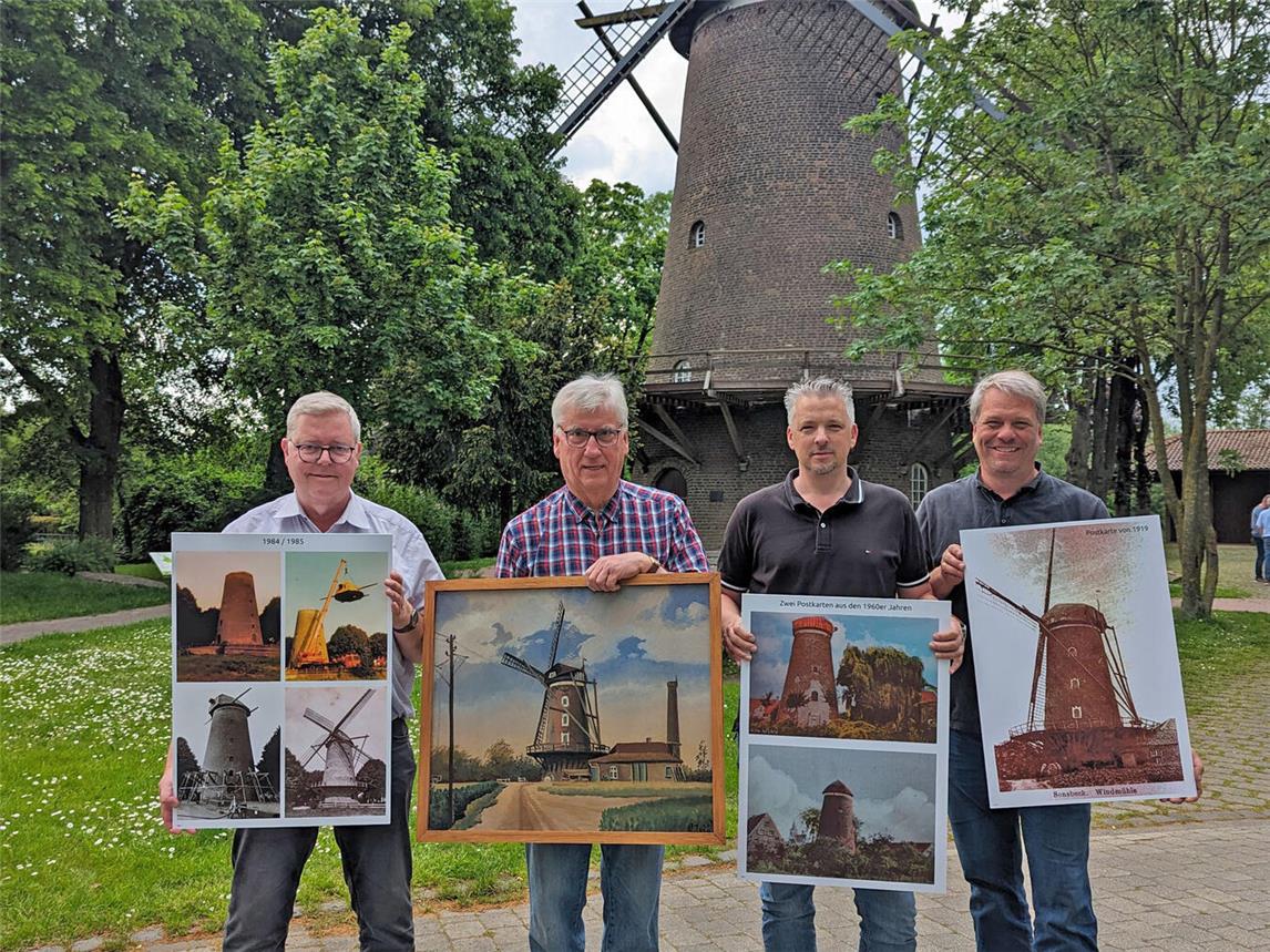 Freuen sich auf die Ausstellungseröffnung am Vatertag (v.l.): Andre Verhoeven, der Vorsitzende Heinz-Peter Kamps, Dietrich von Quistorp und Thomas Grütters.NN-Foto: vs