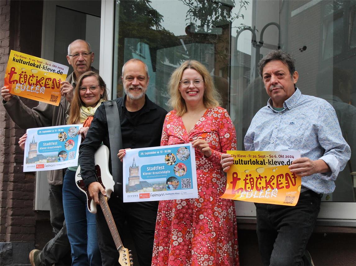 Freuen sich aufs Stadtfest (v.l.): Christoph Frauenlob, Mina van Lutterveld, Daniel M. Ziegler, Kristina Janßen und Max Knippert. Foto: WTM