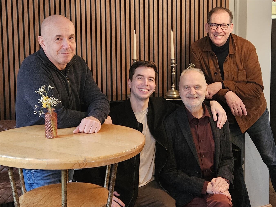 Freuen sich aufs Turm-Jahr (v.l.): Louis und Thomas Jerovsek, Bruno Schmitz und Reinhard Berens. NN-Foto: vs