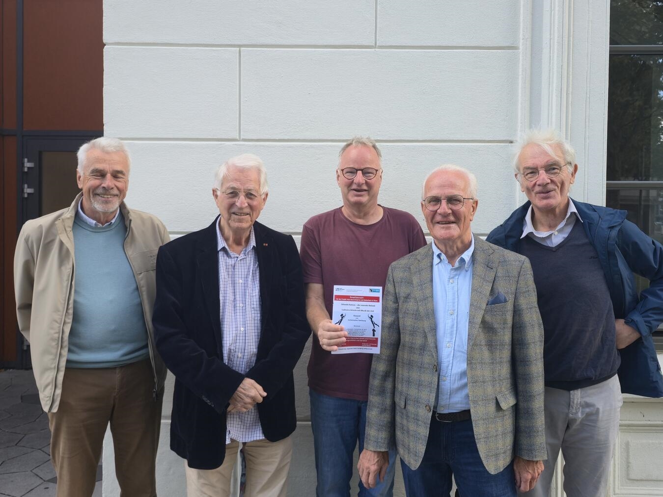 Freuen sich gemeinsam auf das Konzert (v.l.): Edmund Verbeet, Hans Linnartz, Rainer Hoymann, Theo Broekmans und Professor Dr. Christof Braun. Foto: HF