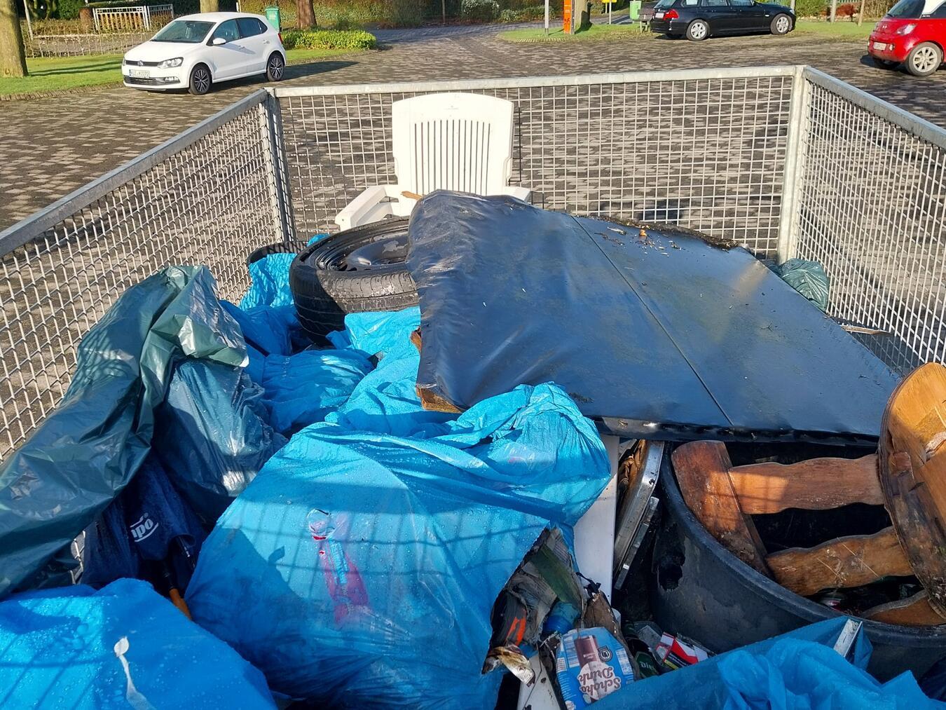 Fünf Kubikmeter der gesamten Müllmenge, die von den Helfern aus der Natur geholt wurde.