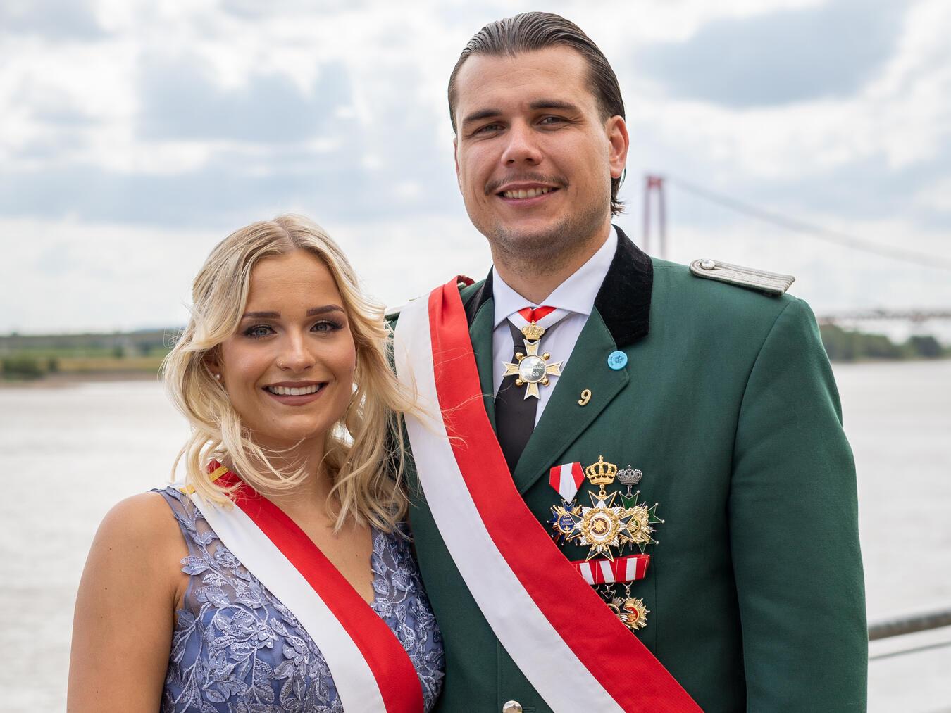 Für das amtierende Königspaar ist das Schützenfest der Höhepunkt ihrer Regentschaft. König Florian Blümlein mit seiner Königin Laura Reinen. Foto: Schützengesellschaft Borussia