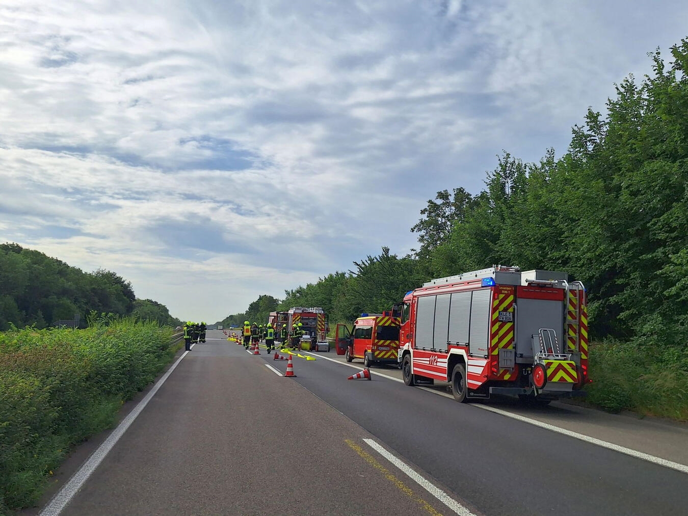 "Feuerwehreinsatz in Sonsbeck: 31 Einsatzkräfte im dreistündigen Einsatz, Foto der Feuerwehr Sonsbeck"