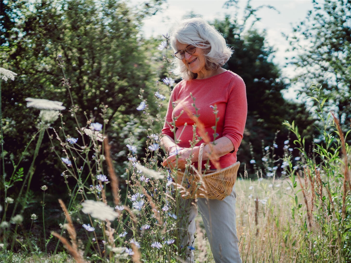 Gabriele Heckmanns bringt Kursteilnehmern Heilpflanzen näher und zeigt neue Anwendungsmöglichkeiten. Foto: Miriam Lenz
