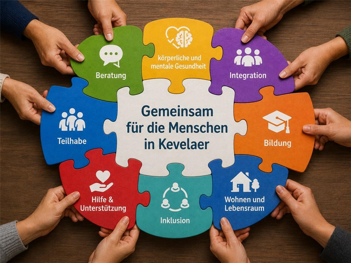 "Initiatorinnen in Kevelaer verbessern Lebenswirklichkeit, Gemeinschaftsprojekt, KI-generiertes Bild"