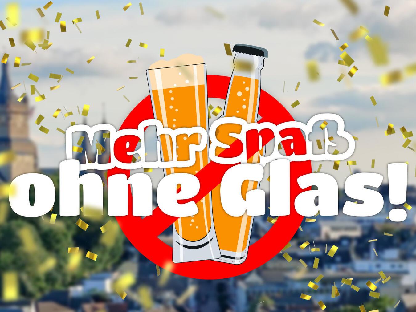 „Mehr Spaß ohne Glas!“ Gemeinsam mit dem KRK und der Polizei ruft die Stadt Kleve dazu auf, zum Rathaussturm und zum Rosenmontag auf Glasbehältnisse jeglicher Art zu verzichten. Foto: Stadt Kleve