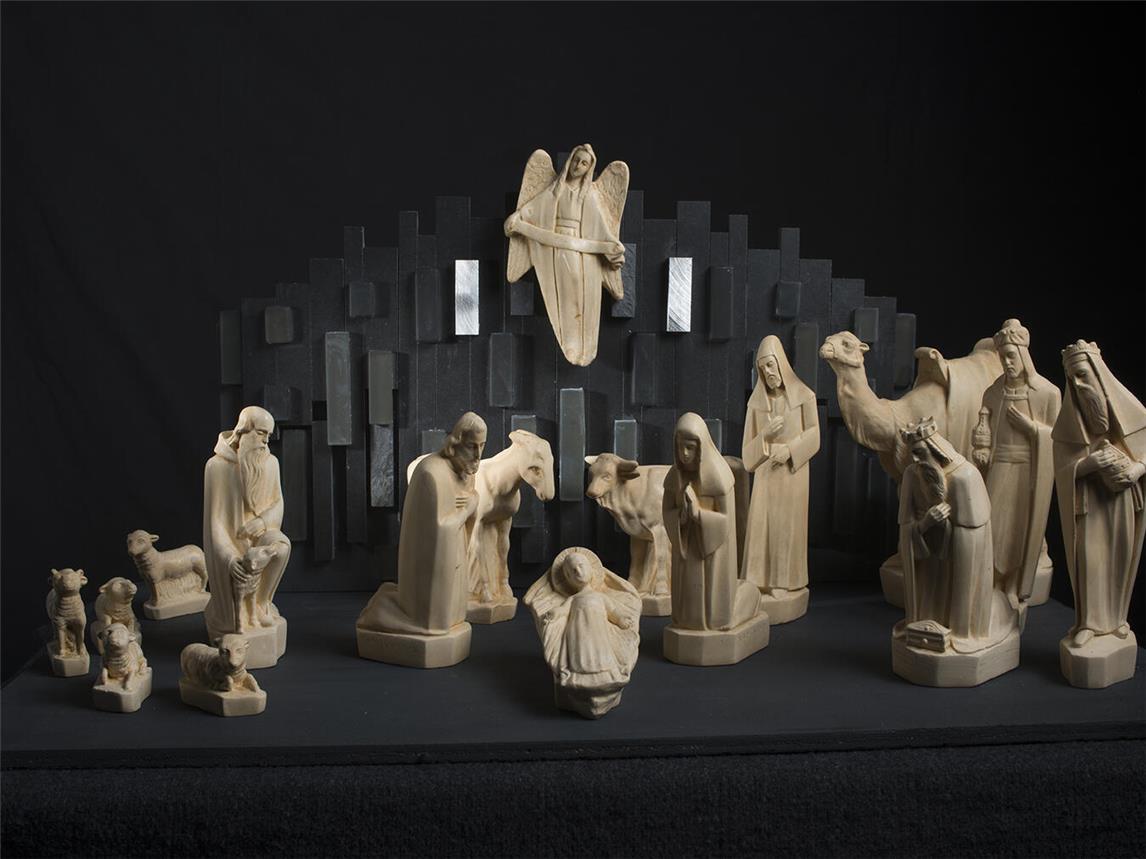 Gipskrippe in Art-deco Stil, um 1930, bis heute unbekannte Manufaktur aus den Niederlanden. Foto: Museum Forum Arenacum