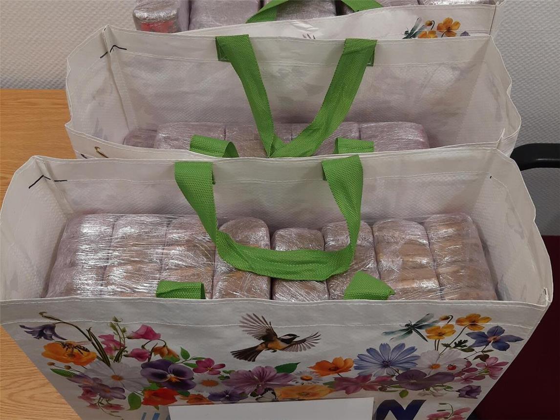 Haschisch im Wert von 47.000 Euro hat die Bundespolizei bei einer Pkw-Kontrolle gefunden. Foto: Bundespolizei