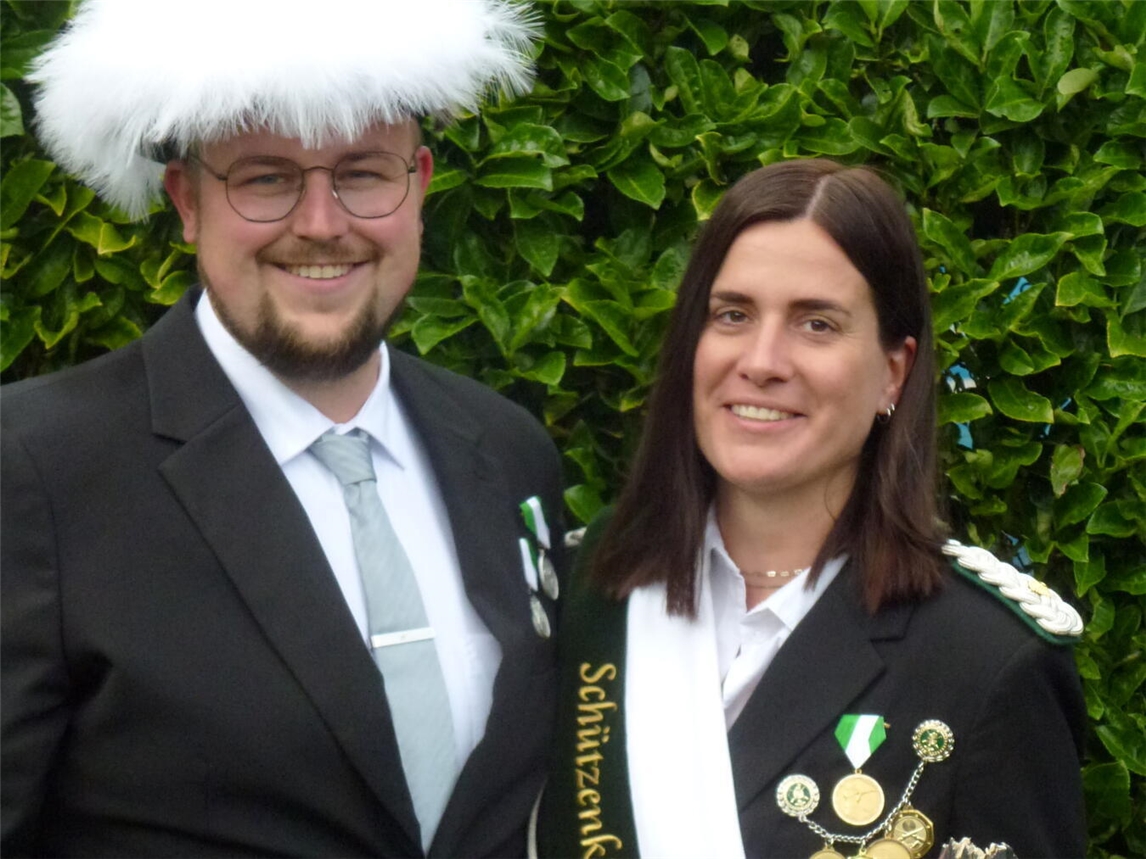 Helen Klawikowski mit ihrem Prinzgemahl Patrick Heiliger. Foto: BSV Hasselt-Qualburg