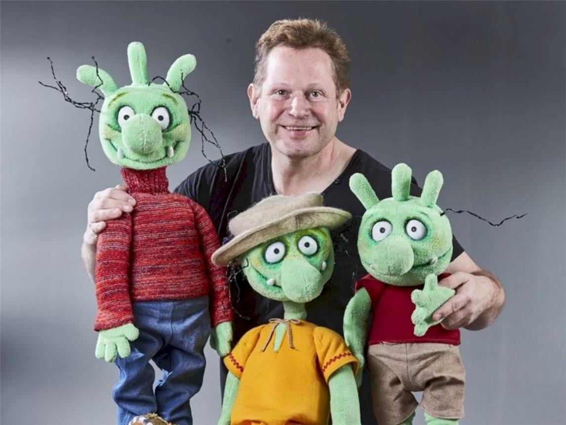 „Hilfe, die Olchis kommen“, nach dem Buch von Erhard Dietl, gespielt vom Figurentheater Köln. Foto: A. Blaschke