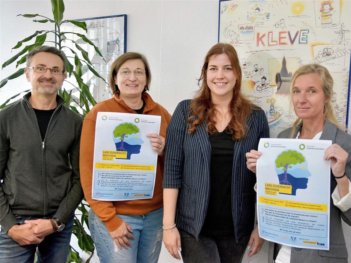 Hoffen auf reges Interesse (v.l.): Bernard Majkowski (Papillon), Carolyn Kempers und Franziska Rütjes (der Paritätische) und Nicole Ritter (Papillon). NN-Foto: Rüdiger Dehnen