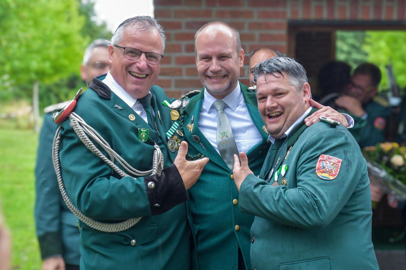 Hubert Franken;  Neuer König Sören Fork; Jochen Straver;