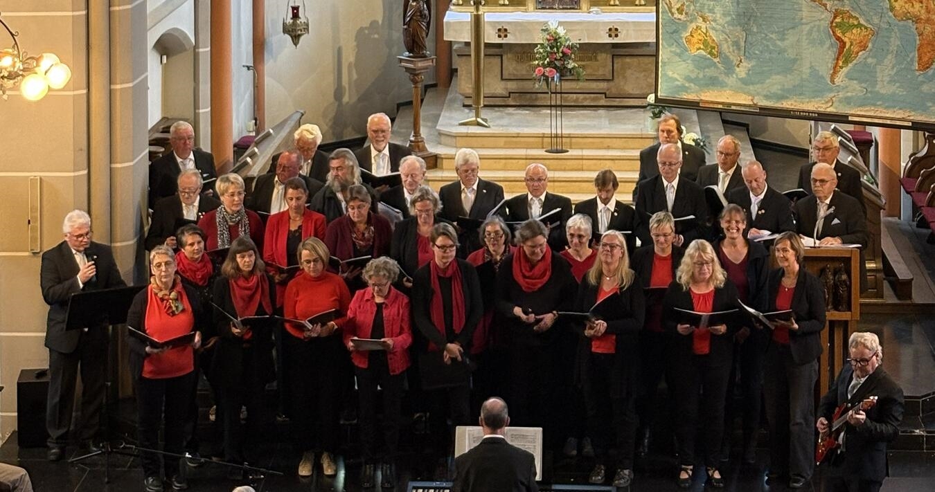 Im großen Finale präsentierten alle Sänger gemeinsam das Lied „We are the world“. Foto: privat