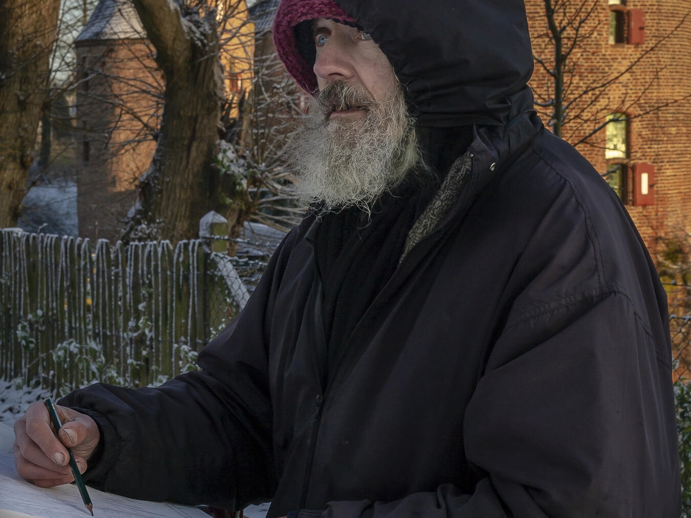 Porträt des verstorbenen niederländischen Künstlers Pieter Derksen, 2019, von Ingrid Hendriksen fotografiert.