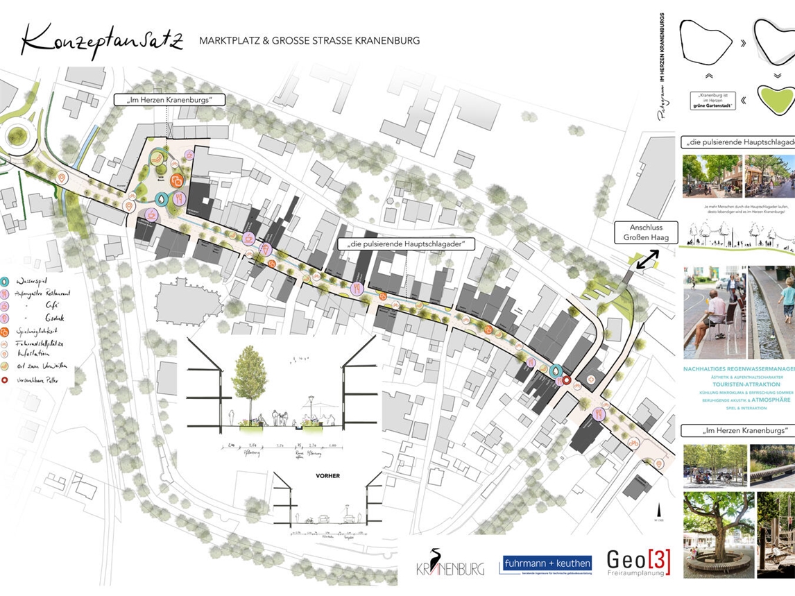 "Ortskern Kranenburg Umgestaltung, Bauarbeiten, Veränderung Stadtbild"