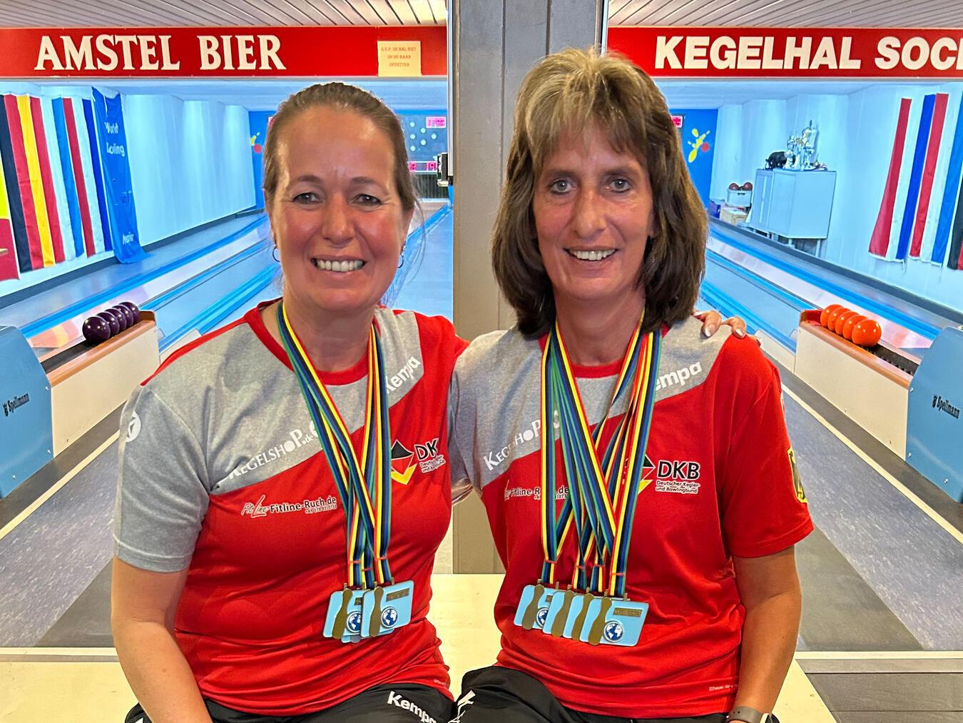 Im Team Deutschland waren mit Petra Fritz und Silke Thissen zwei Spielerinnen der Klever Kegel Sport Gemeinschaft am Start. Foto: KKSG