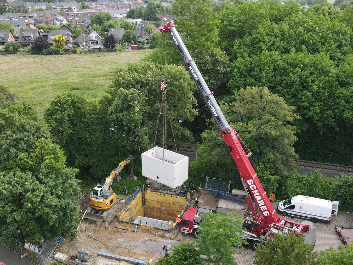 Im Zuge der Kanalsanierungsarbeiten wurde der Lamellenklärer eingesetzt. Foto: Stadt Goch