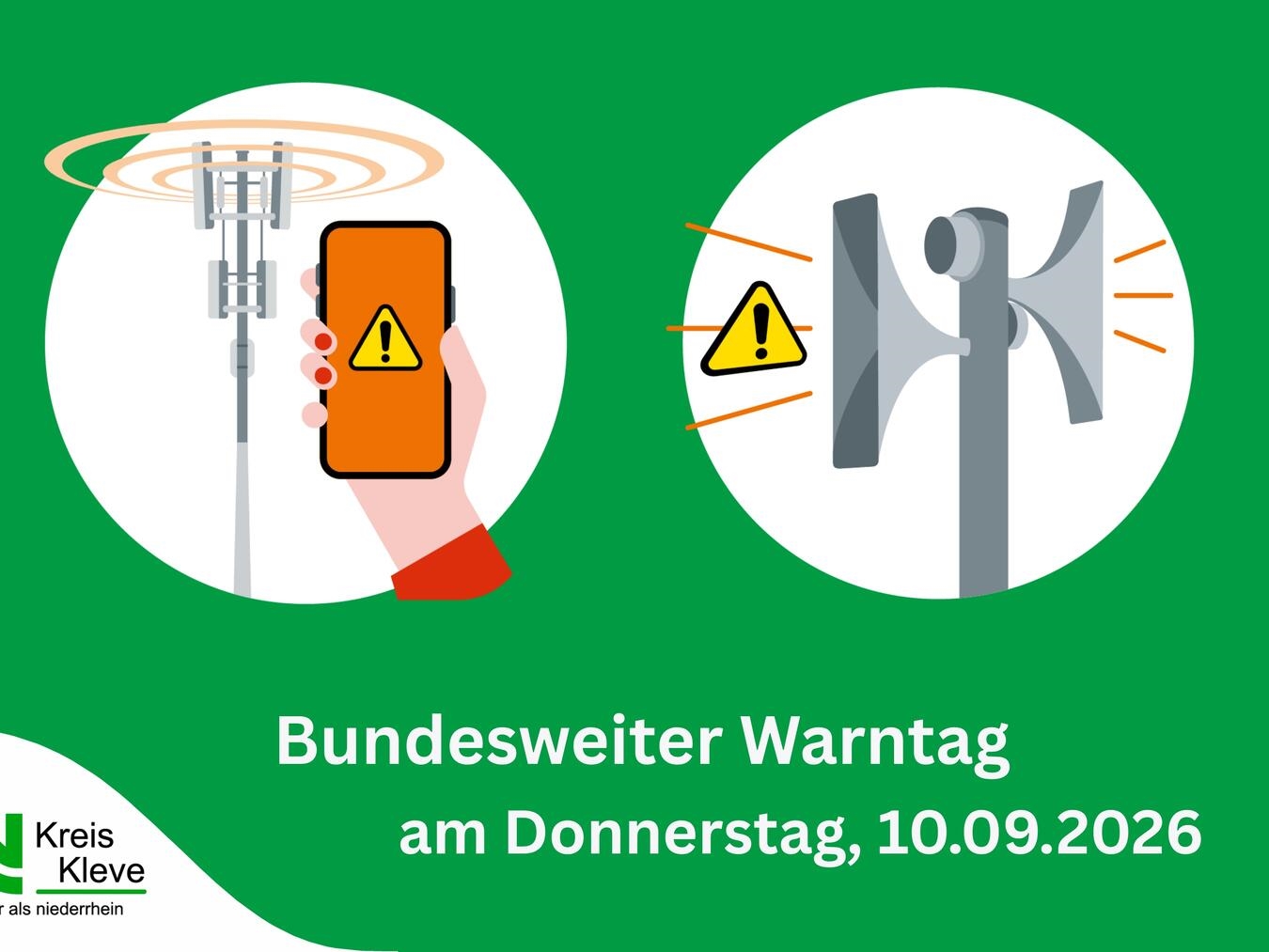 "Sirenensignale in Städten und Gemeinden im Kreis Kleve ertönen, Foto von Kreis Kleve/ISF-Projekt"
