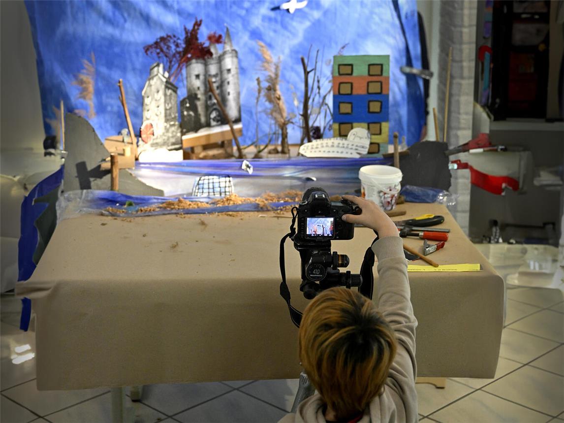 In den Räumen des Museums entstanden die 8.000 Einzelbilder für den Film zum Thema „Wasser“. Foto: Thomas Momsen