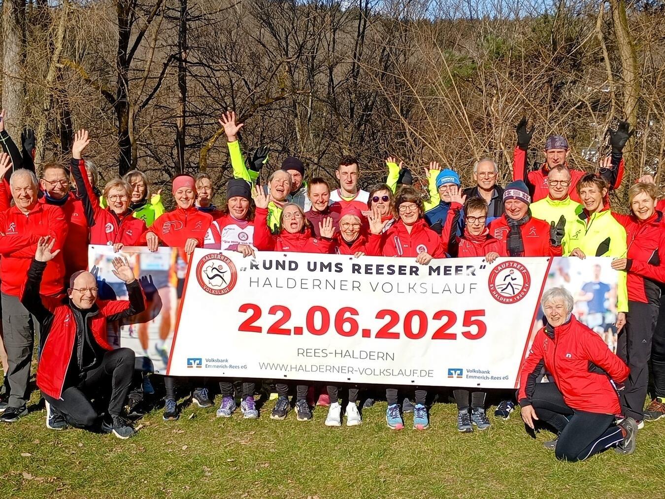 In der Eifel hat der Lauftreff Haldern auch für seinen Volkslauf geworben. Foto: privat