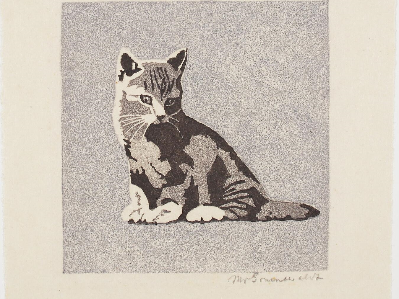 In der neuen Kunstausstellung die sich extra an kinderfreundlichen Motiven orientiert, bekommen Besucher auch viele Abbildungen von Tieren zu sehen. Foto: Moritz von Gruenewaldt, Kätzchen, 1900/1933