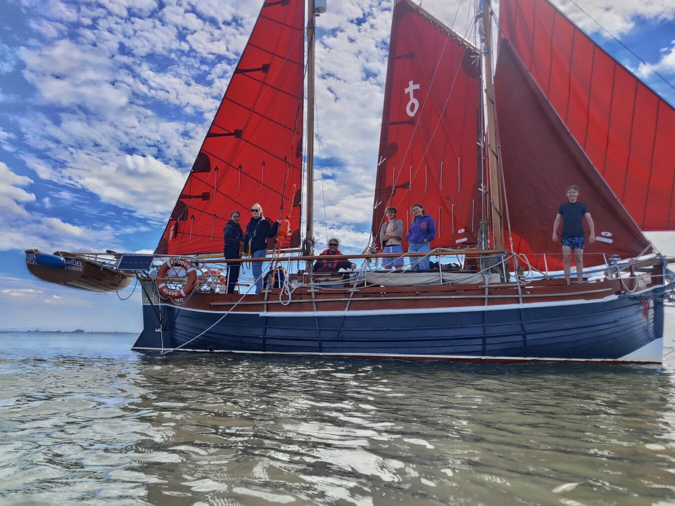 Die Exodus lädt ein In der Saison 2025 stehen gleich mehrere spannende Ziele auf dem Programm: Neben dem niederländischen Wattenmeer und dem Ijsselmeer wird die Exodus Kurs auf die Ostsee nehmen. Foto: Evangelische Jugend