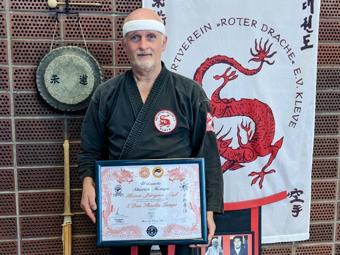 In diesem Jahr erhielt Naß den 8. DAN Shaolin Kempo. Foto: Heinz-Jürgen Naß
