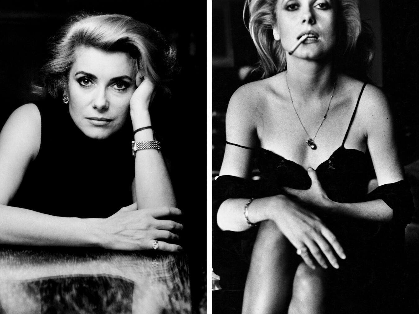 In Moyland zu sehen: links Alice Springs, Catherine Deneuve, Paris 1984, rechts Helmut Newton, Catherine Deneuve, Esquire, Paris 1976. Fotos: Helmut Newton Foundation