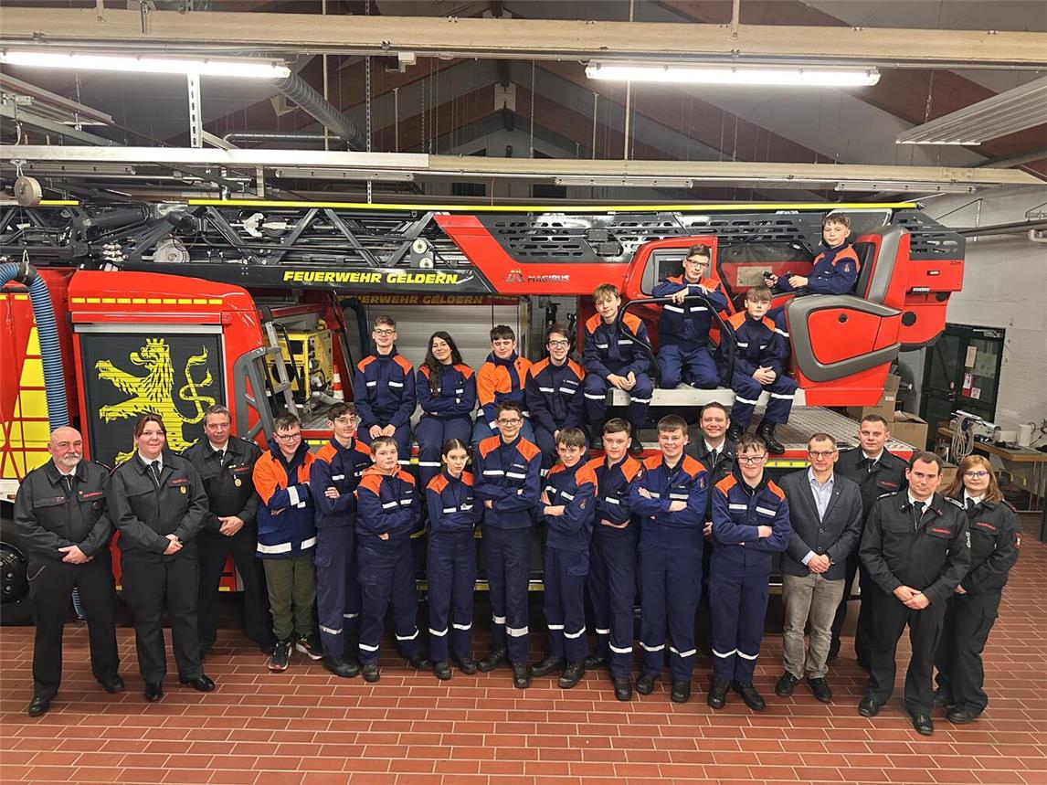 Ist personell zurzeit gut aufgestellt: das Team der Gelderner Jugendfeuerwehr. (Foto: Stadt Geldern/Terhorst
