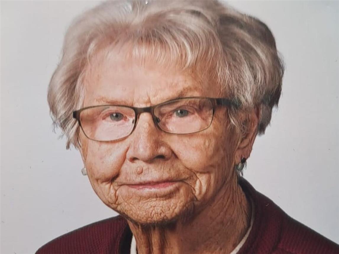 Johanna Schreiber wird am 18. August 105 Jahre alt. Foto: privat